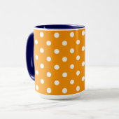 Mug Lovely Orange Color With White Polka Dots (Devant gauche)