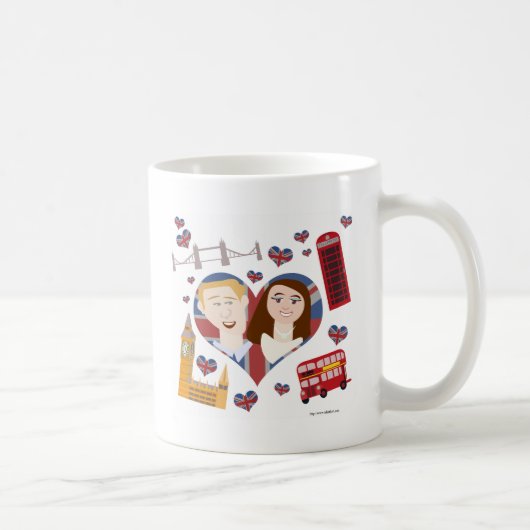 Mug Lovely Royal Couple Cartoon Loon Design (Droite)