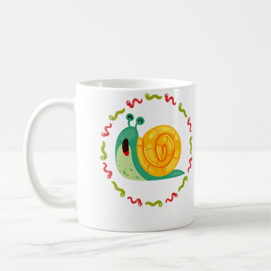Mug Lovely Snail In Colourful Caterpillar Circle Garde (Gauche)