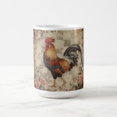 Mug Lovely Vintage Rooster ,Flowers Pattern, Checke (Centre)