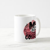 Mug Lover Café - Drôle Mon Type De Sang (Devant droit)