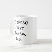 Mug Lover Café - Espresso D'Abord, Parlez Plus Tar (Devant gauche)
