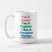 Mug Lover Fighter Creative Writer Author Epic Motto (Gauche)