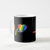 Mug #LoveWins d'hommage d'Orlando d'impulsion de LGBT (Devant gauche)