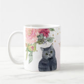 Mug Loving Cat Illustration Gold Parties scintillant G (Gauche)