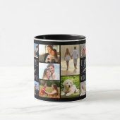 Mug Loving Life With You 14 Photo Collage Black (Centre)