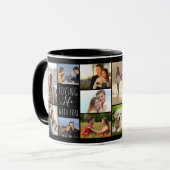 Mug Loving Life With You 14 Photo Collage Black (Devant gauche)