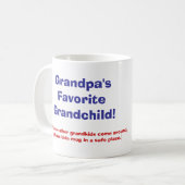 Mug L'petit-enfant préféré du grand-papa ! (Devant gauche)