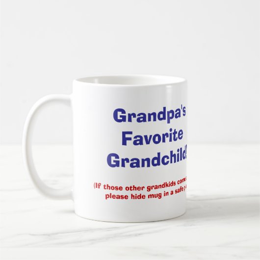 Mug L'petit-enfant préféré du grand-papa ! (Gauche)