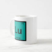 Mug Lu - Poissons de symbole de Tableau périodique de (Devant gauche)