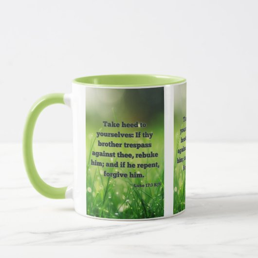 Mug Luc 17:3 KJV Bible Écriture Pic Deux Tons (Gauche)
