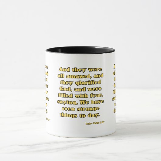 Mug Luc 5:26 KJV Bible Scripture Deux Tons (Centre)