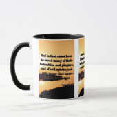 Mug Luc 7:21 KJV Bible Écriture Pic Deux Tons (Gauche)