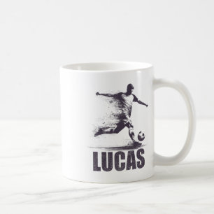 Mug Lucas Football Garçons Personnalisé Prénom Lucas