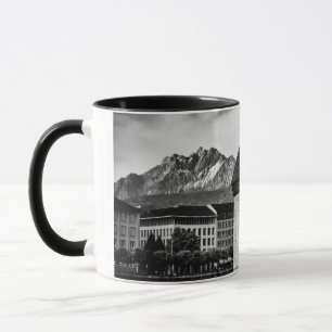 Mug Lucerne chapel bridge black/white photo