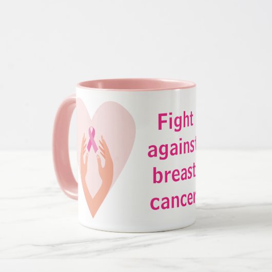 Mug Lucha contra el cáncer de mama (Devant gauche)