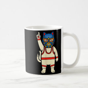 Mug Lucha Libre Cat Wrestling Luchador Drôle Rétro