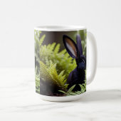 Mug Lucifer le lapin noir : un ensemble sombre de méfa (Devant droit)