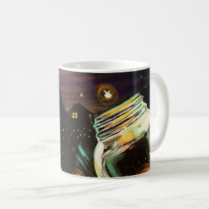 Mug Lucioles Magiques dans un Pot Mason sous la Lune d