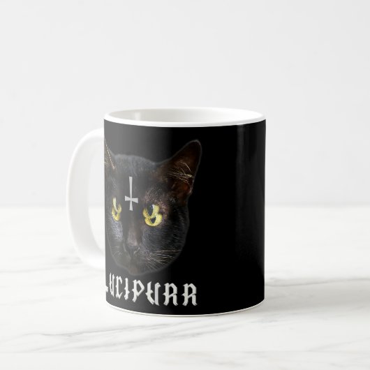 Mug Lucipurr Satanic Cat Antichrist Baphomet 666 (Devant gauche)
