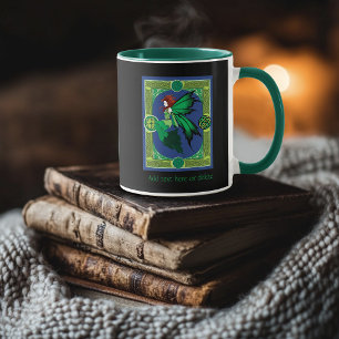 Mug Luck Irish Fairy Green