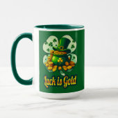 Mug Luck Is Gold St Patrick’s Day - caneca (Gauche)