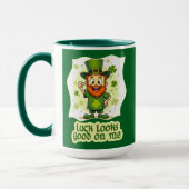 Mug Luck Looks Good on Me St Patrick’s Day - caneca (Gauche)