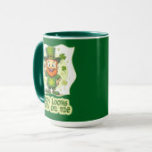 Mug Luck Looks Good on Me St Patrick’s Day - caneca (Devant gauche)