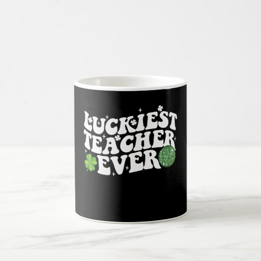 Mug Luckiest enseignant jamais Disco Ball Shamrock Sup (Centre)