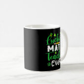 Mug Luckiest Math Teacher Ever Funny Shamrock St Patri (Devant droit)