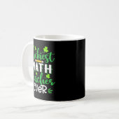 Mug Luckiest Math Teacher Ever Funny Shamrock St Patri (Devant gauche)