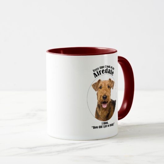 Mug Lucky Airedale (Devant droit)