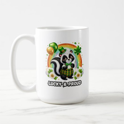 Mug Lucky and Proud Shamrock Skunk (Gauche)