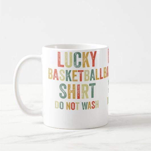 Mug Lucky Basketball Do Not Wash Shooting Baskets Hoop (Gauche)