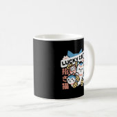 Mug Lucky Cat Art – Maneki Neko with Gold Coin (Devant droit)