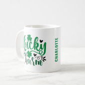Mug Lucky Charm Jour de la Saint Patrick personnalisé (Devant gauche)