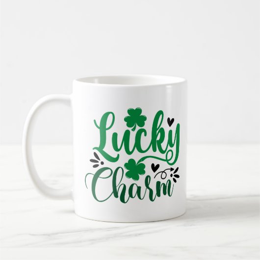 Mug Lucky Charm Jour de la Saint Patrick personnalisé (Gauche)