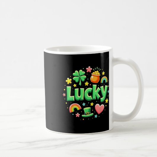 Mug Lucky Charm Patricks Day Pot Of Gold Irish Shamroc (Droite)