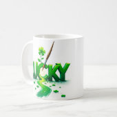 Mug Lucky Clover Design pour la St. Patrick's Day (Devant gauche)