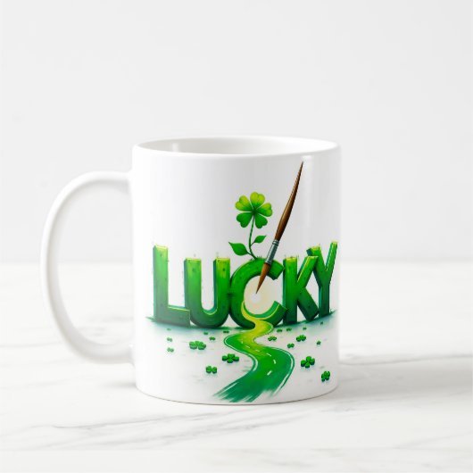 Mug Lucky Clover Design pour la St. Patrick's Day (Gauche)
