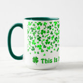 Mug Lucky Day Shamrocks Four Leaf Clover Personalized  (Gauche)