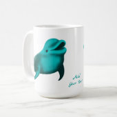 Mug Lucky Dolphin - Ajouter votre texte (Devant gauche)