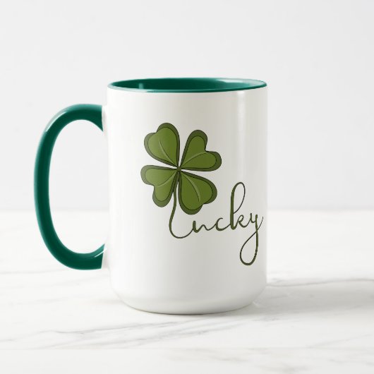 Mug Lucky Four Leaf Clover (Gauche)