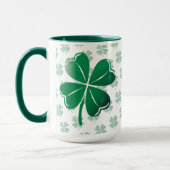 Mug Lucky Four Leaf Clover Irish Shamrock Pattern Golf (Gauche)