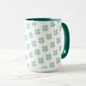 Mug Lucky Four Leaf Clover Irish Shamrock Pattern Golf (Devant droit)