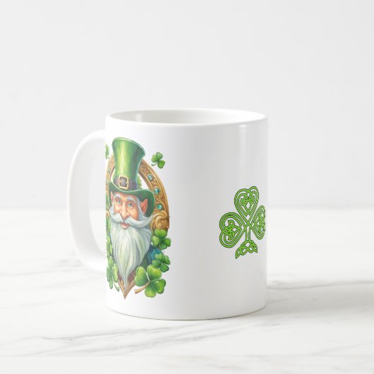 Mug Lucky Irish Leprechaun Horseshoe et Clover (Devant gauche)