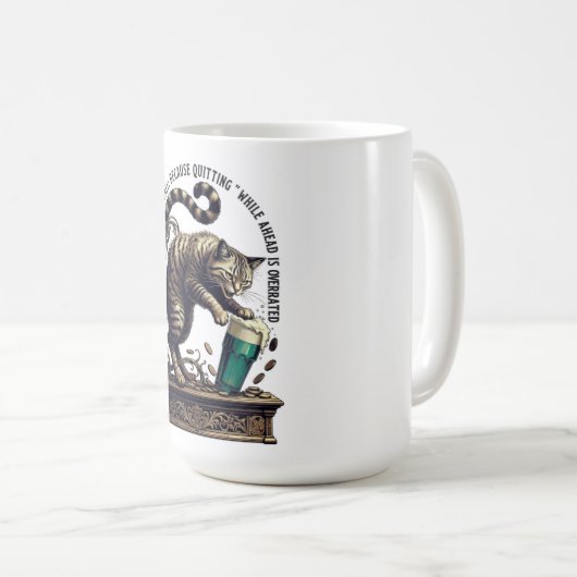 Mug Lucky Last Call Cat Graphic Tee (Devant droit)