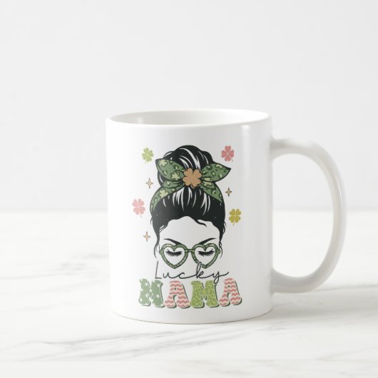 Mug Lucky Mama - Messy Bun - Clover St. Patrick (Droite)