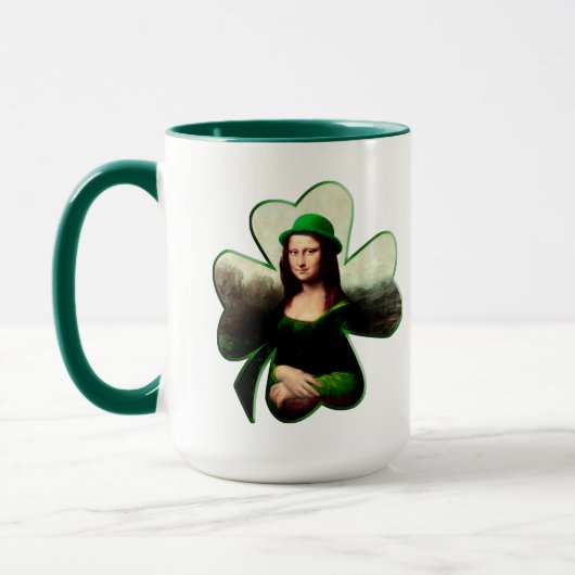 Mug Lucky Mona Lisa St. Patrick's Day (Gauche)