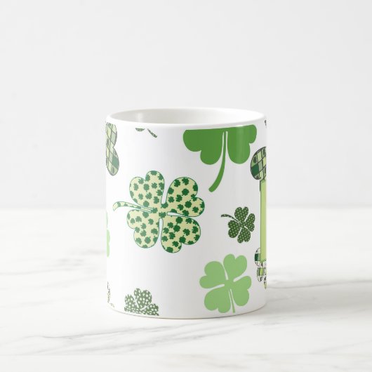 Mug Lucky Monogram St. Patrick's Day Clovers (Centre)